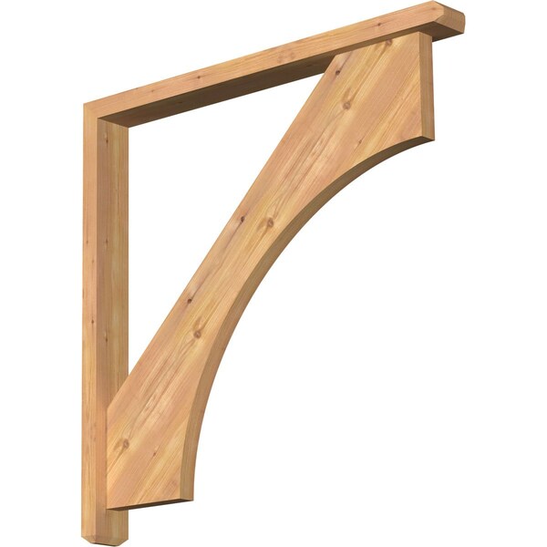Ekena Millwork Westlake Craftsman Smooth Bracket w/ Offset Brace, Western Red Cedar, 3 1/2"W x 34"D x 34"H BKT0402X34X34WTL04SWR - main
